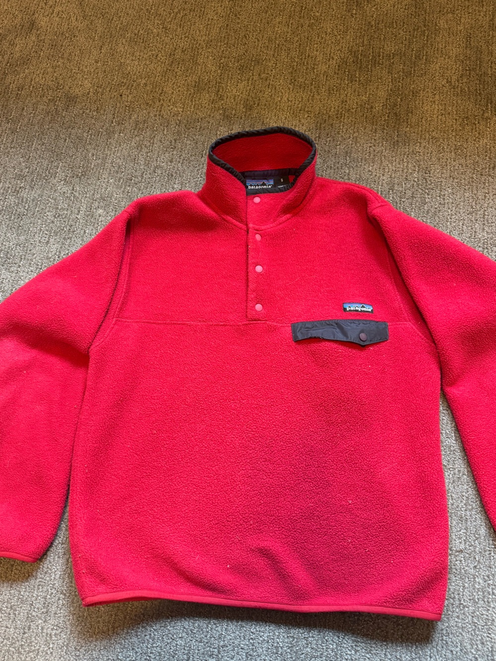 Patagonia women’s Red Turtleneck Snap-Fleece Pullover